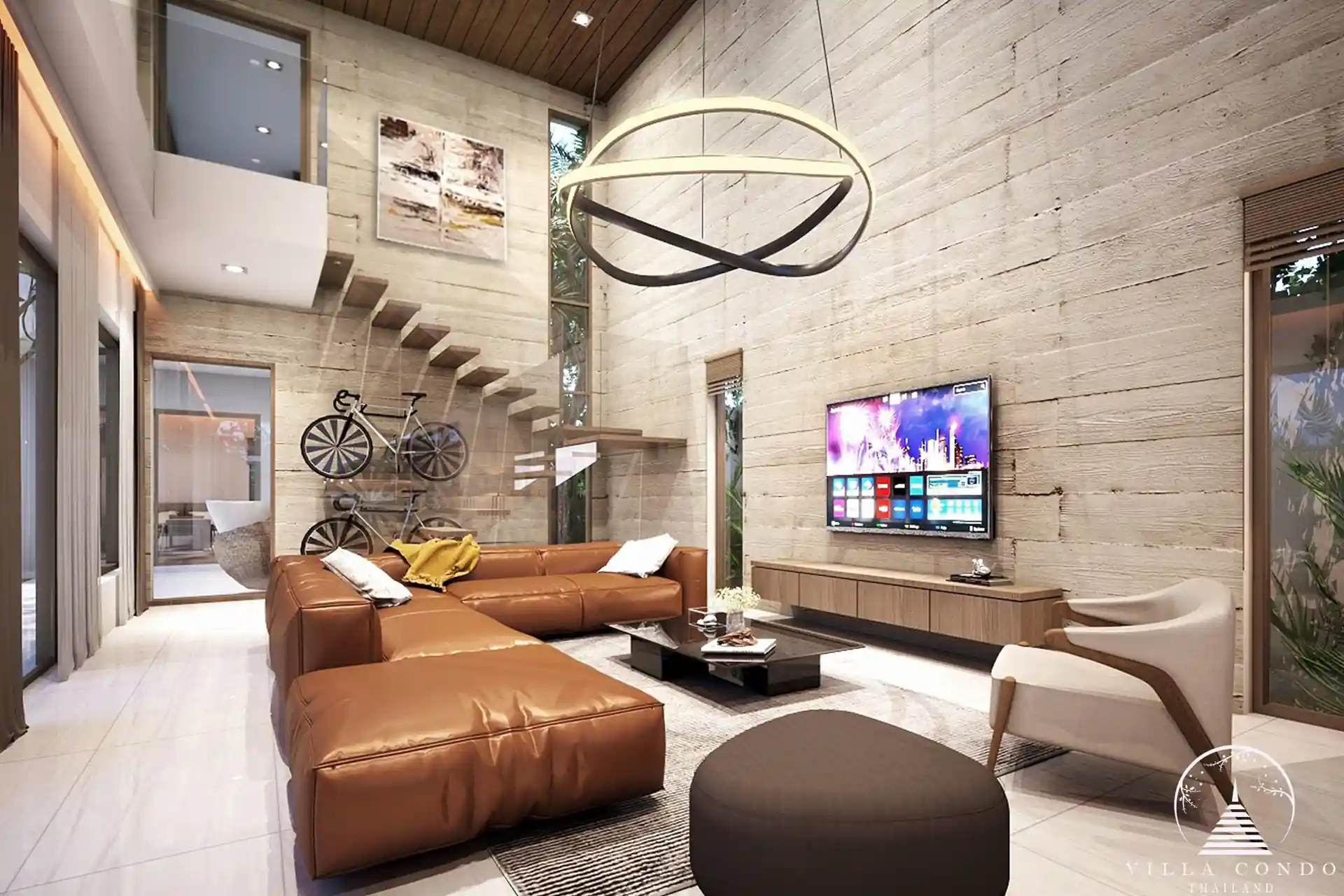 Spacious living area with comfortable seating in Vinzita Elite Residences.