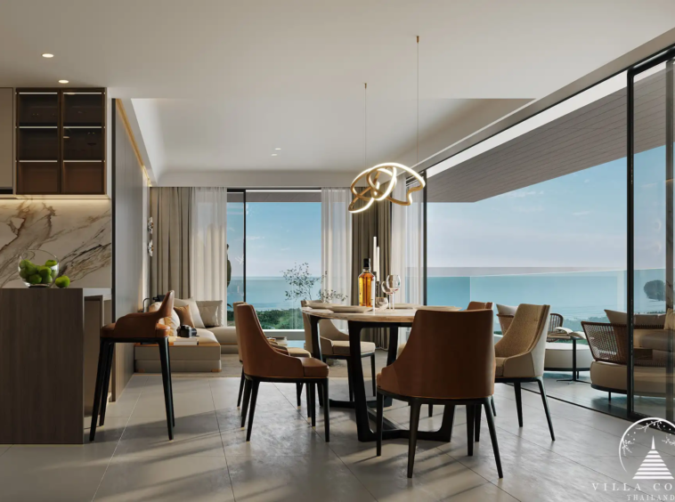 Living area of a 2-bedroom unit at Ayana Heights Seaview Residence