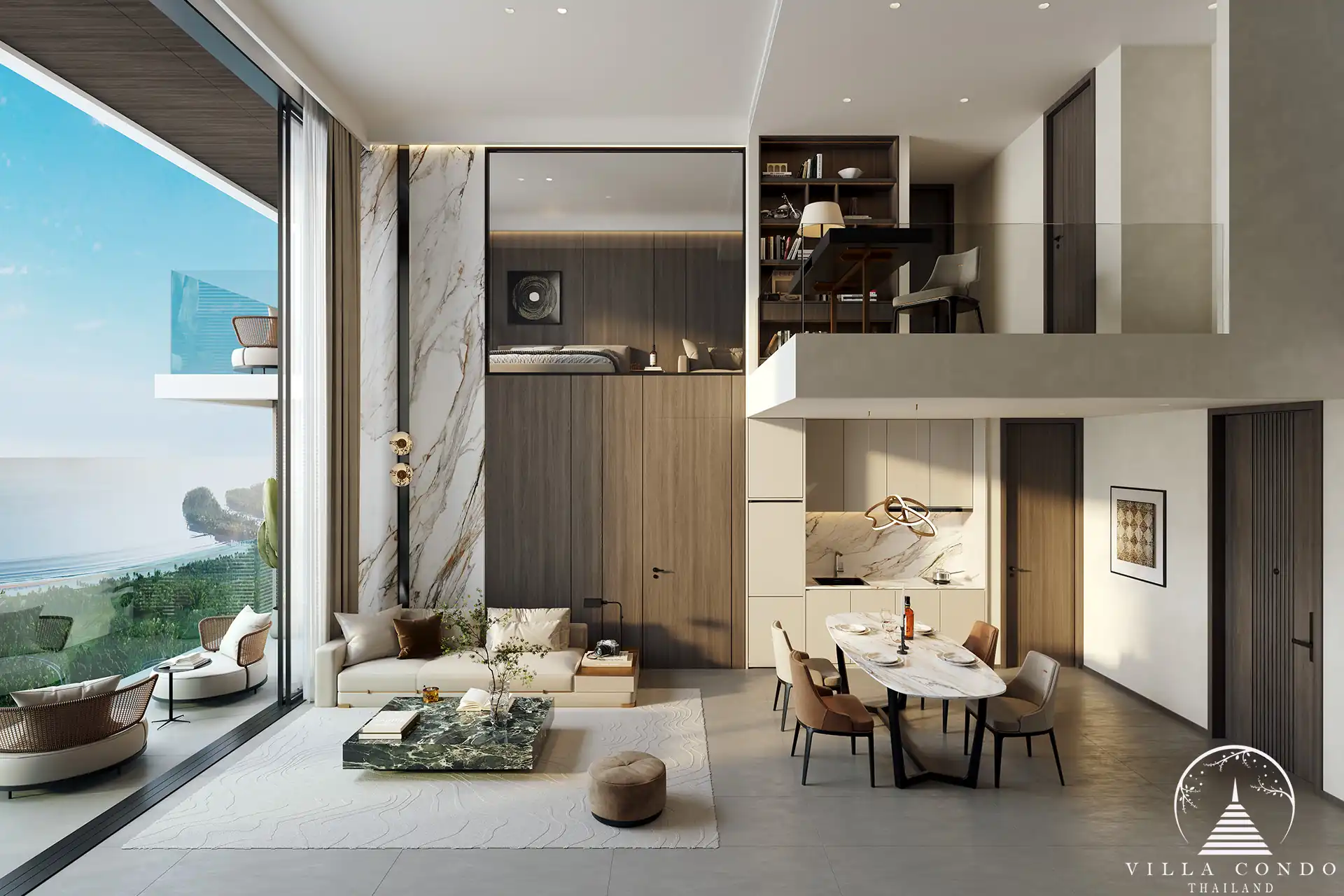 Interior of a duplex at Ayana Heights Seaview Residence