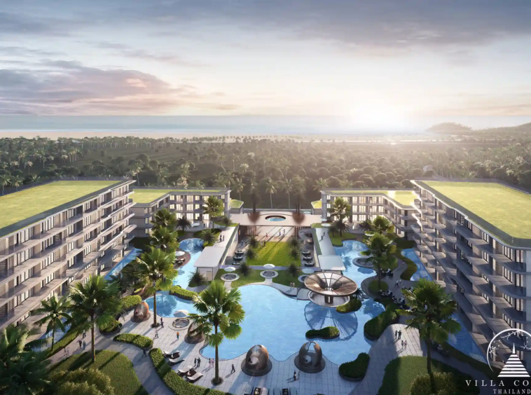 Ayana Heights Seaview Residence exterior with lush greenery and sea views.