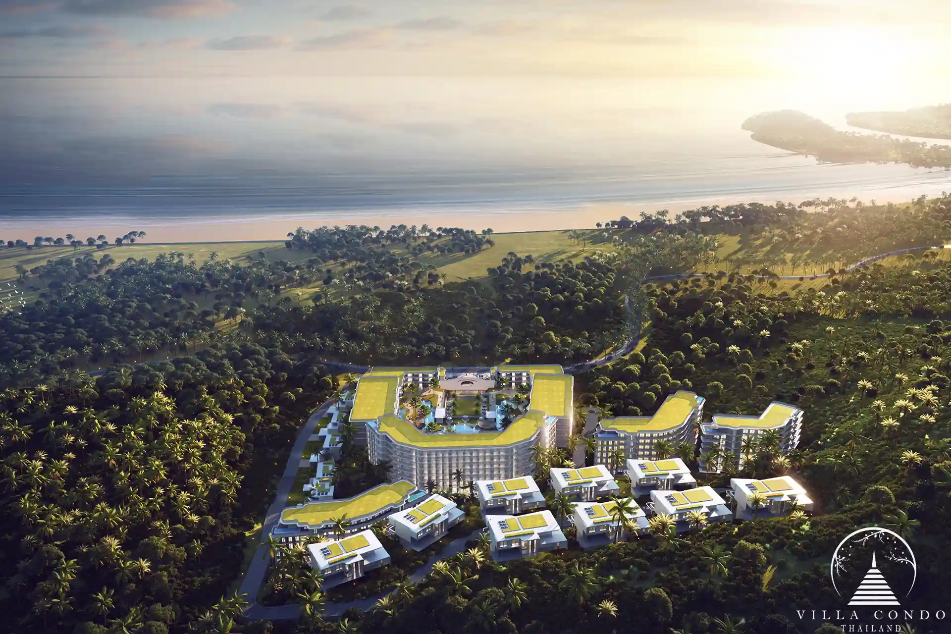 Bird's eye view of Ayana Heights Seaview Residence with ocean view