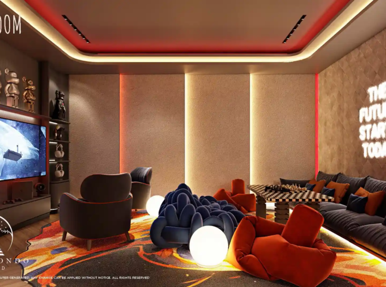 The fun and vibrant game room at The Title Artrio Bangtao.