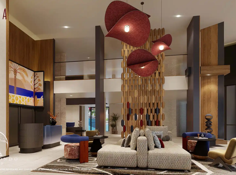 Elegant Lobby A at The Title Artrio Bangtao with modern furnishings and artistic design.