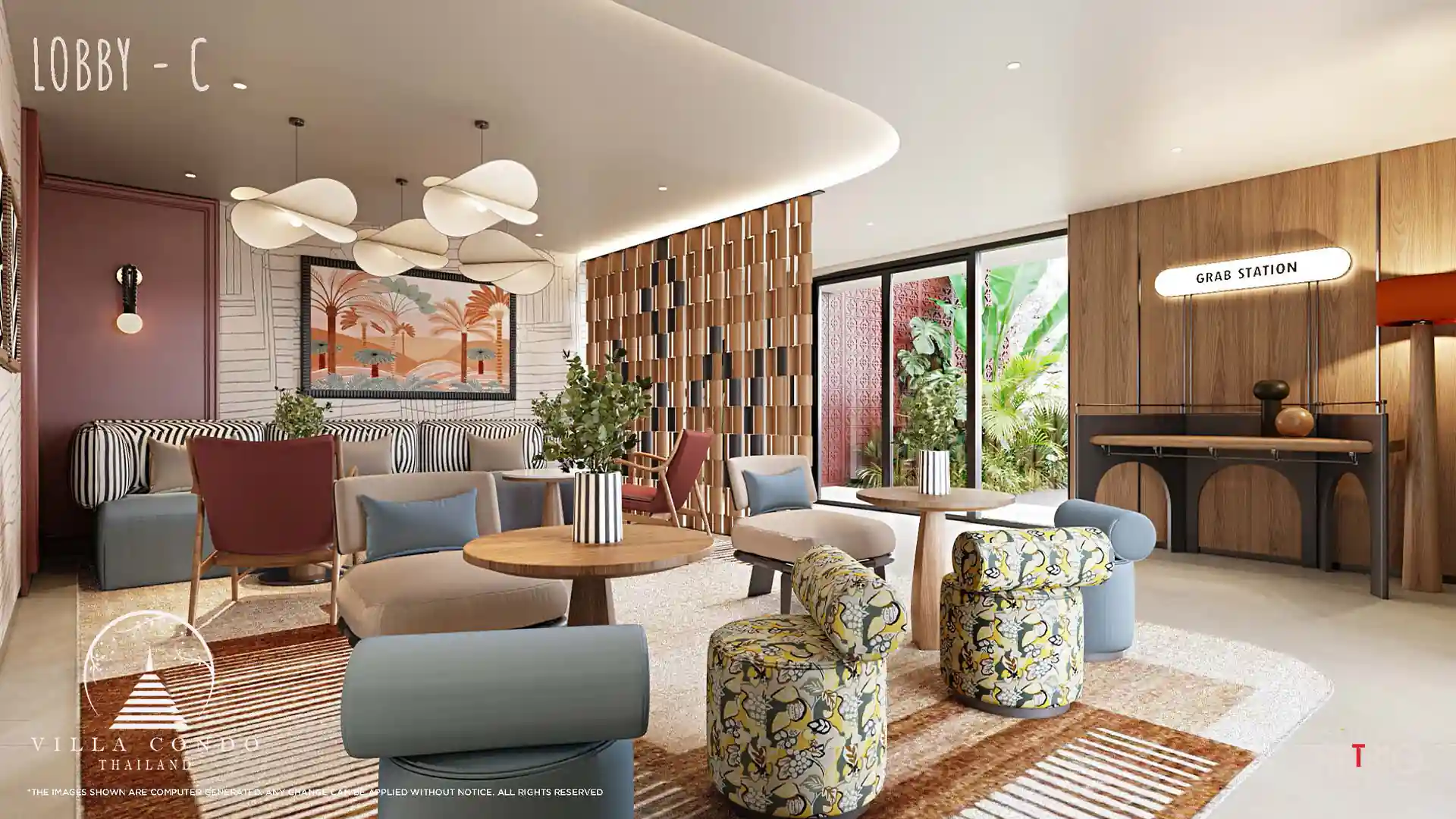 Stylish Lobby C at The Title Artrio Bangtao with sleek interiors and an inviting atmosphere.