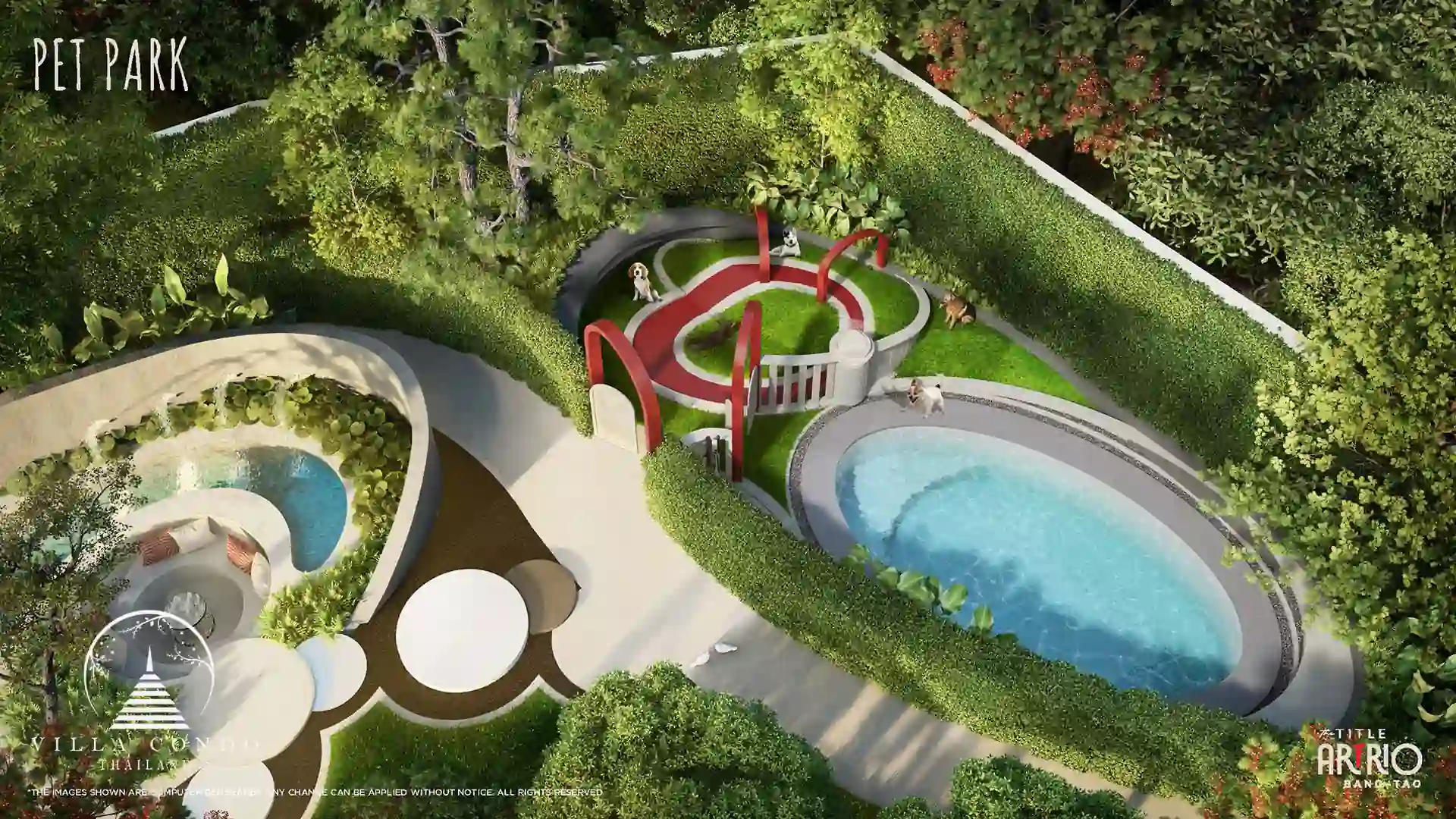 Pet park at The Title Artrio Bangtao, a dedicated area for pets to play and exercise.