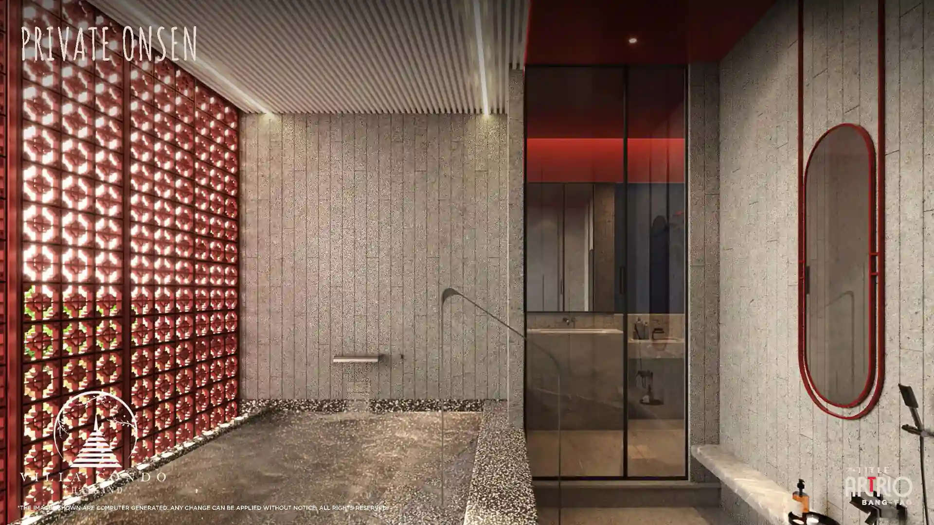 Private Onsen at The Title Artrio Bangtao for a relaxing and luxurious spa experience.