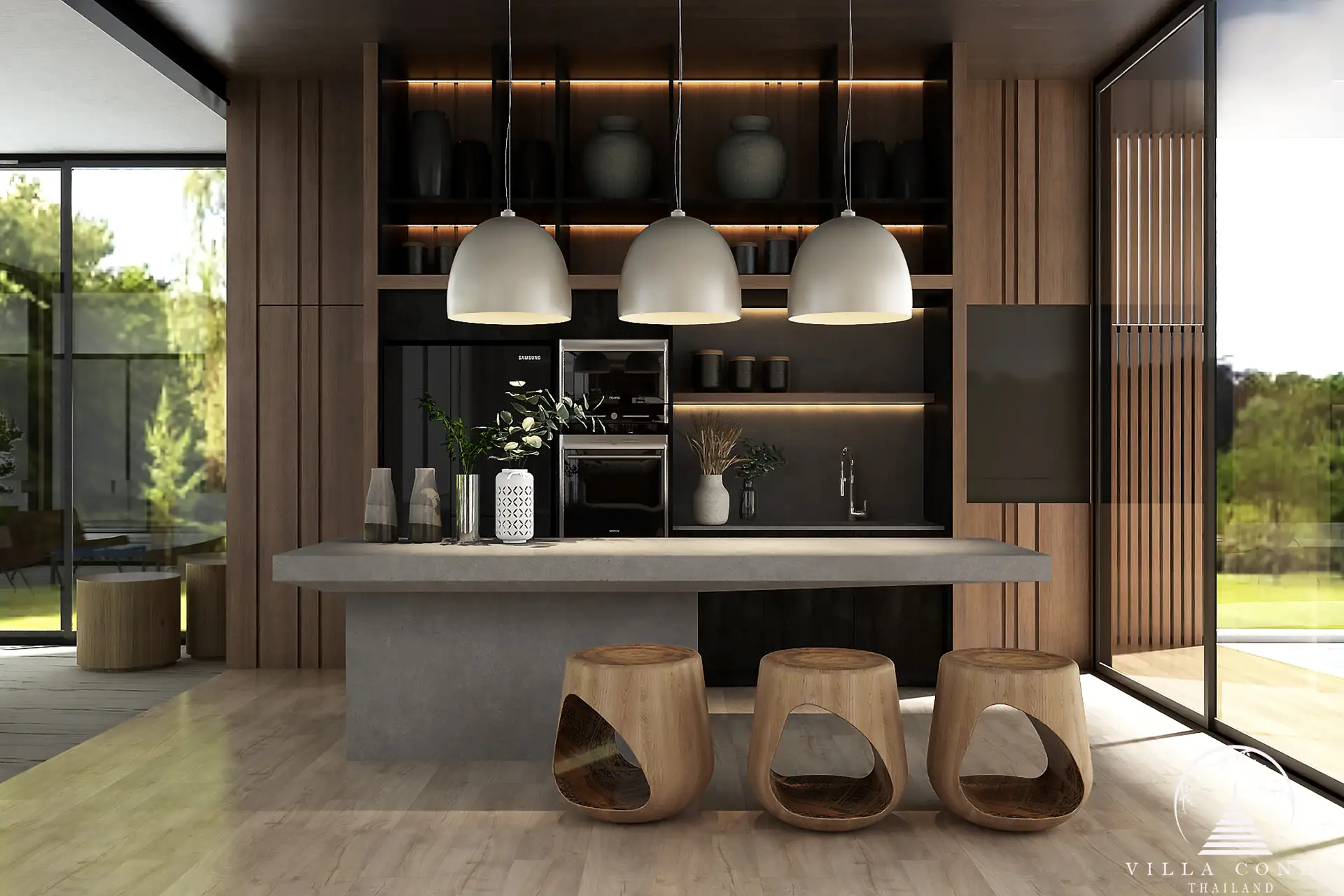 Bar pantry at Rovana Rhea Villa in Phuket.