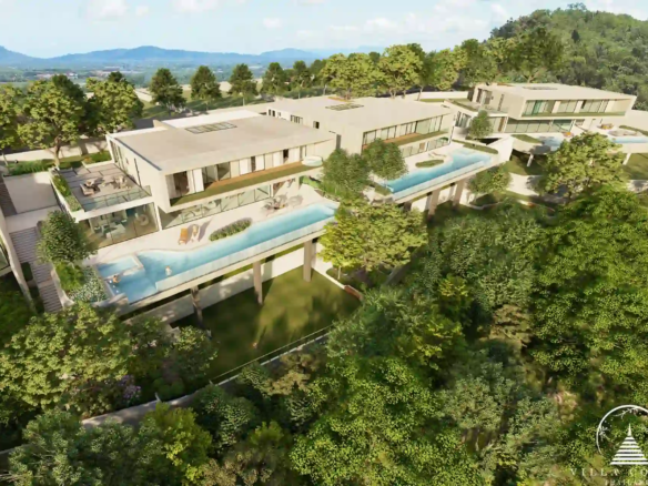 Bird’s eye view of Rovana Rhea Villa Phuket.