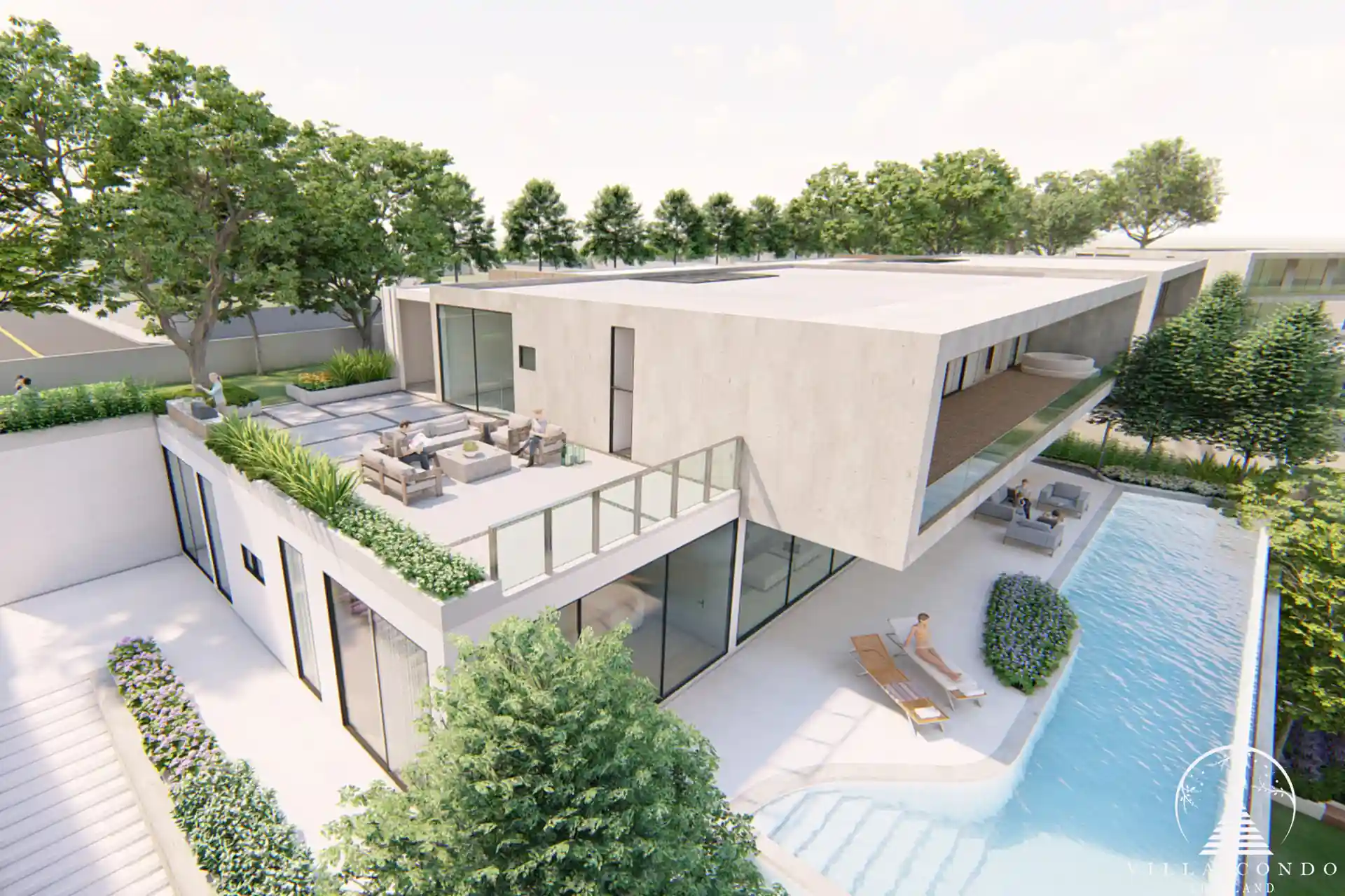 Exterior front view of Rovana Rhea Villa Phuket.