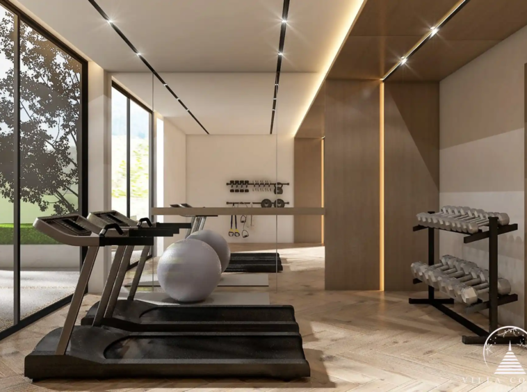 Private gym at Rovana Rhea Villa Phuket.