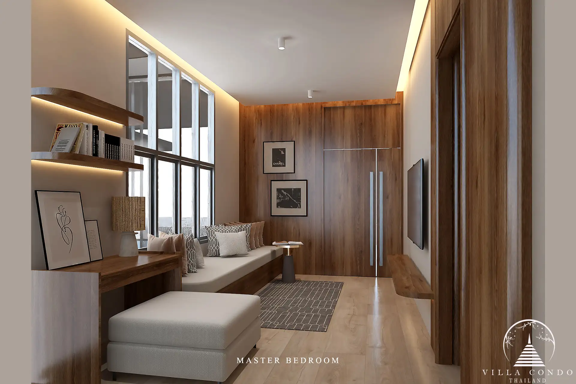 Walk-in closet at Rovana Rhea Villa Phuket.