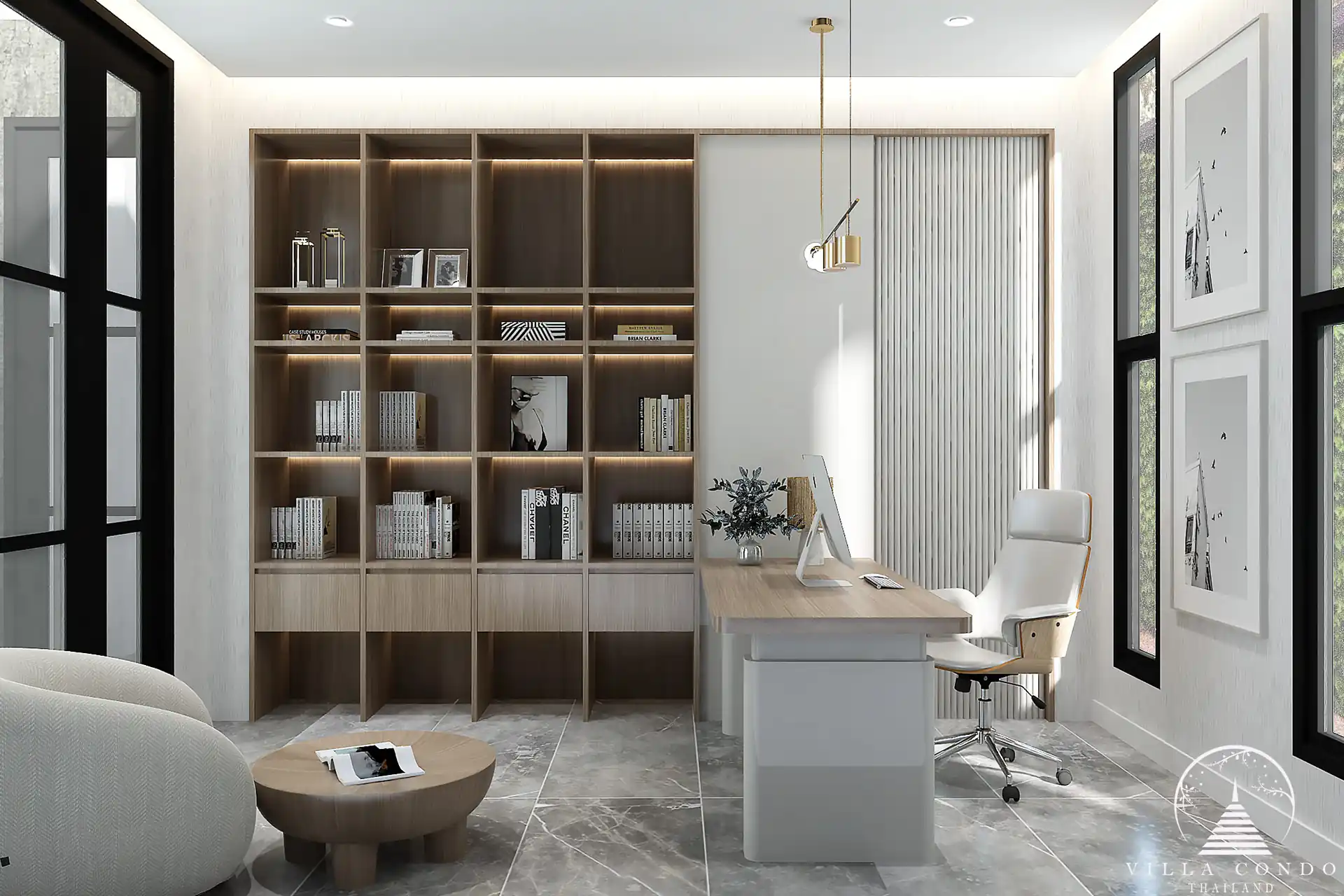 Private office or working space at Rovana Rhea Villa Phuket.
