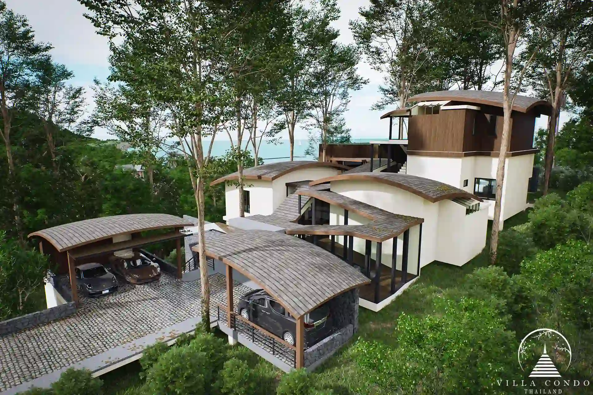 Welcoming entrance to Sinae Residence villa