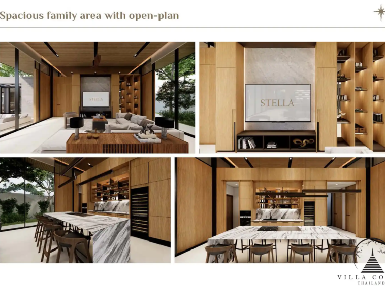 Stylish dining area at Stella Estate with modern décor
