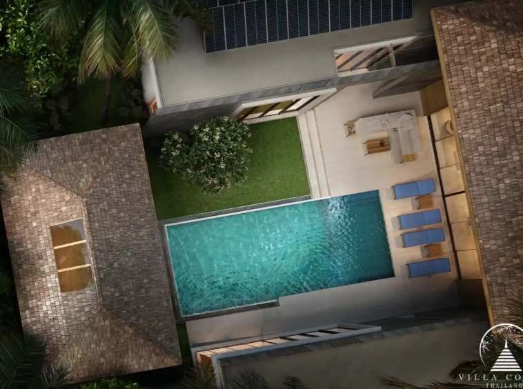 Bird’s eye view of Stella Estate private residence in Bangtao