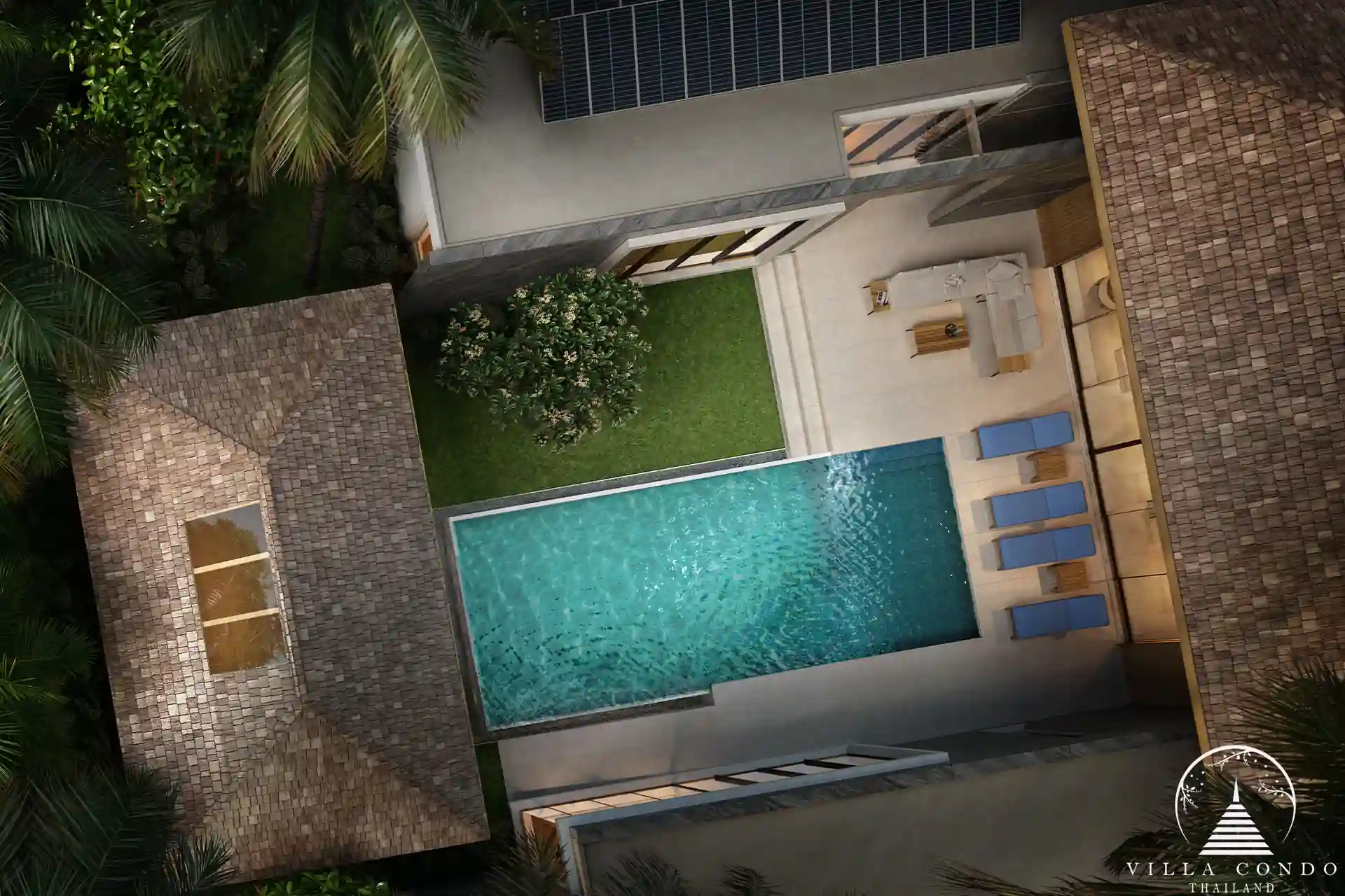 Bird’s eye view of Stella Estate private residence in Bangtao