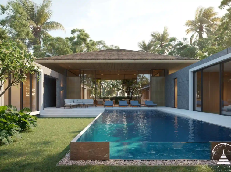 Stella Estate outdoor area with garden and poolside seating