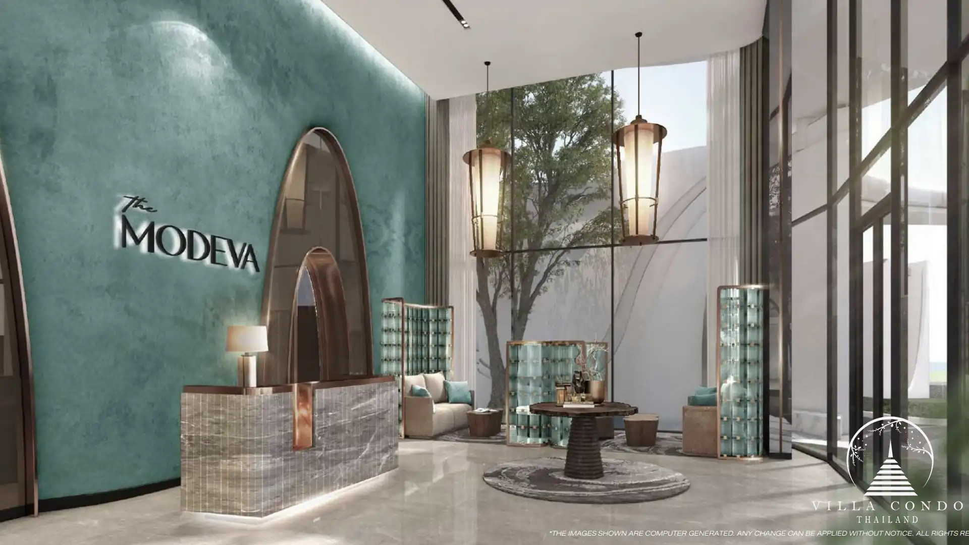 Tea Lounge at The Modeva with elegant decor for a relaxing experience.