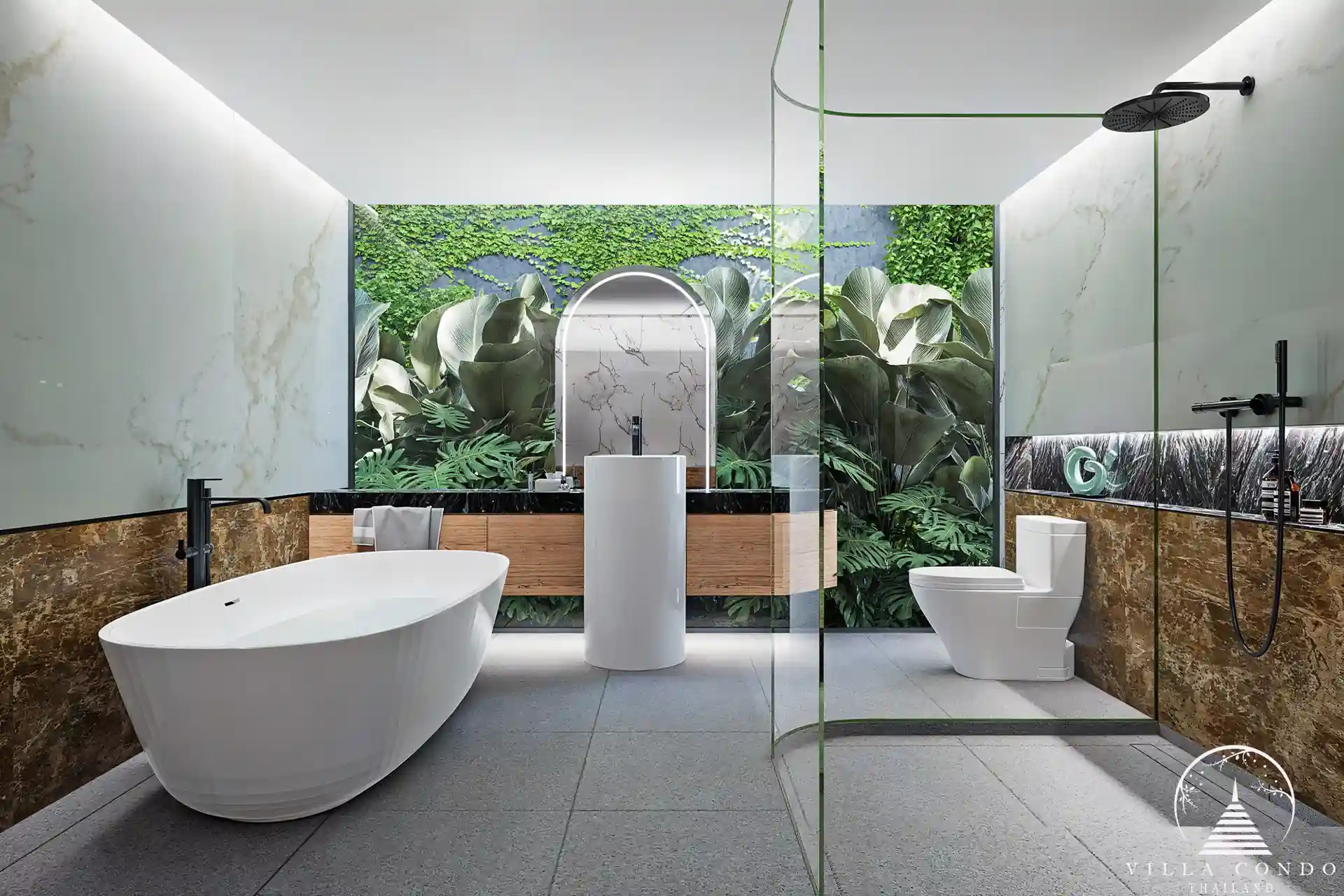 Master bathroom featuring a luxurious private bathtub at Aqua Plus Villa
