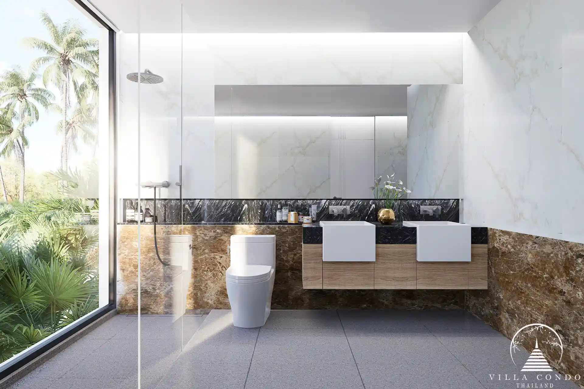 Elegant master bathroom at Aqua Plus Villa
