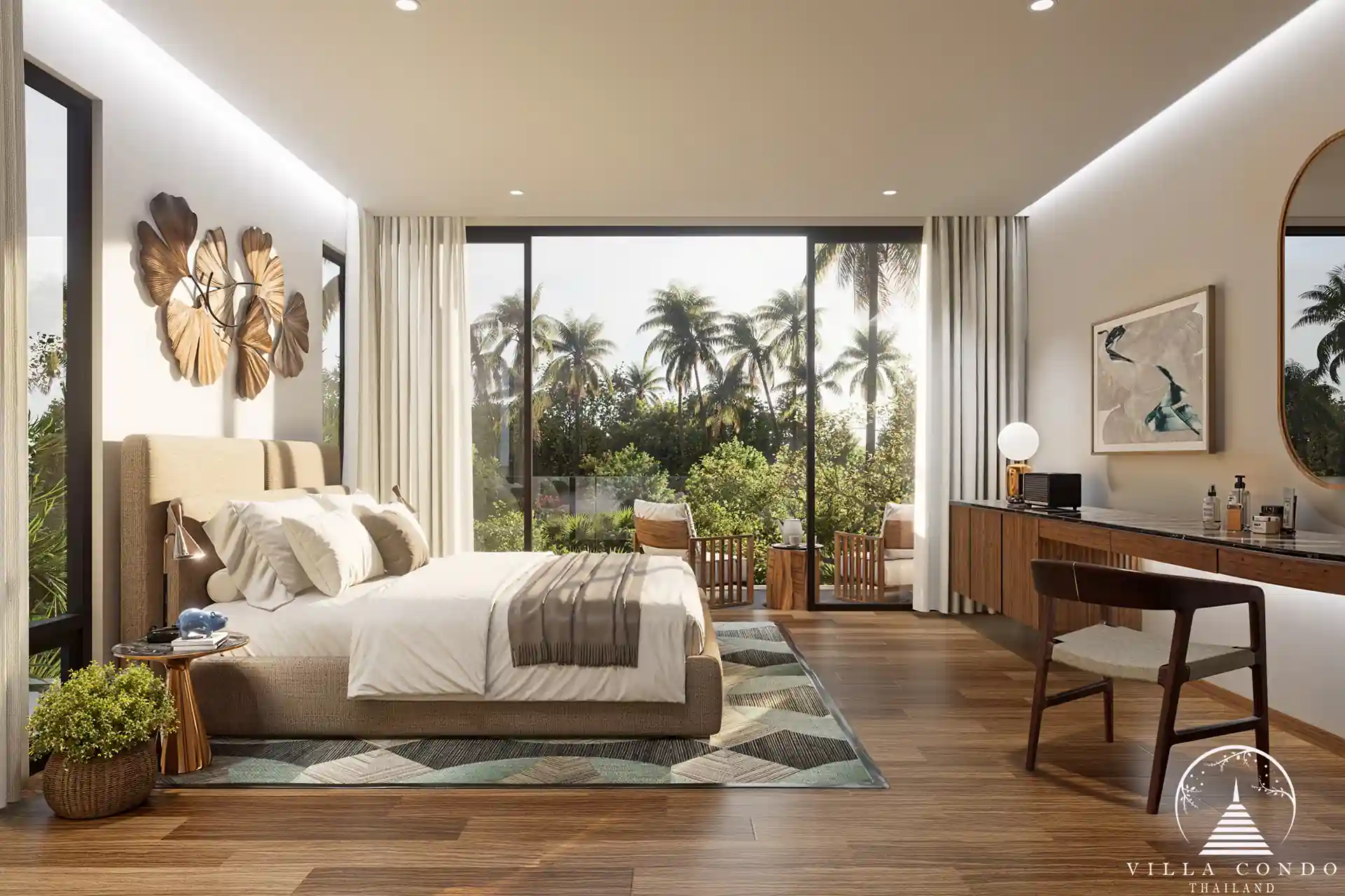 Spacious and luxurious master bedroom at Aqua Plus Villa
