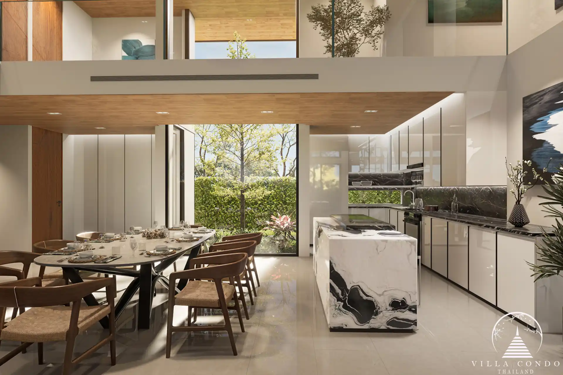 Fully-equipped modern kitchen at Aqua Plus Villa