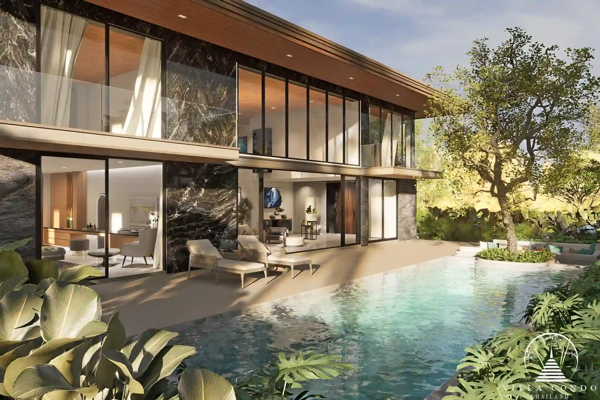 Inviting private swimming pool at Aqua Plus Villa