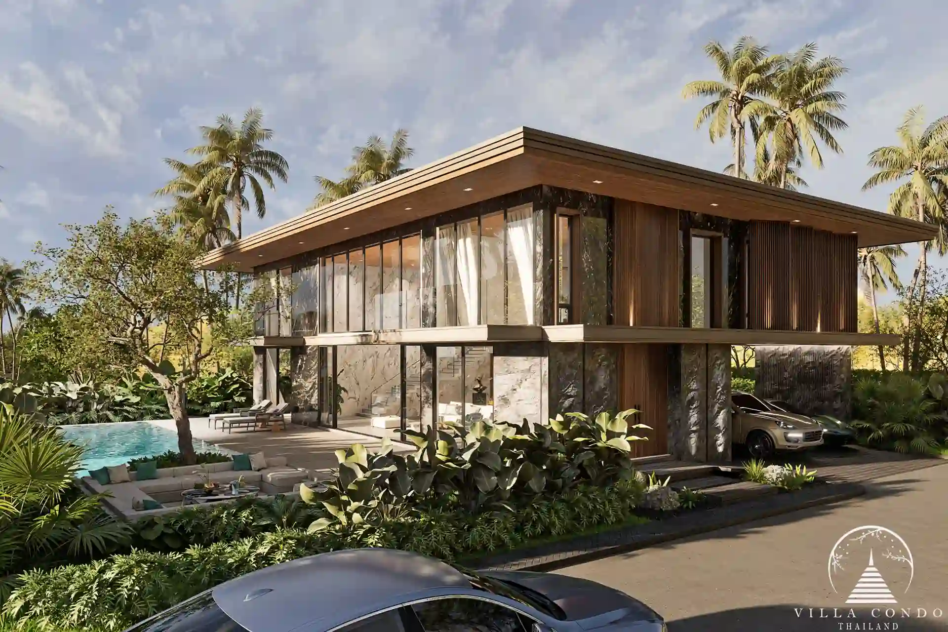 Overall stunning exterior of Aqua Plus Villa