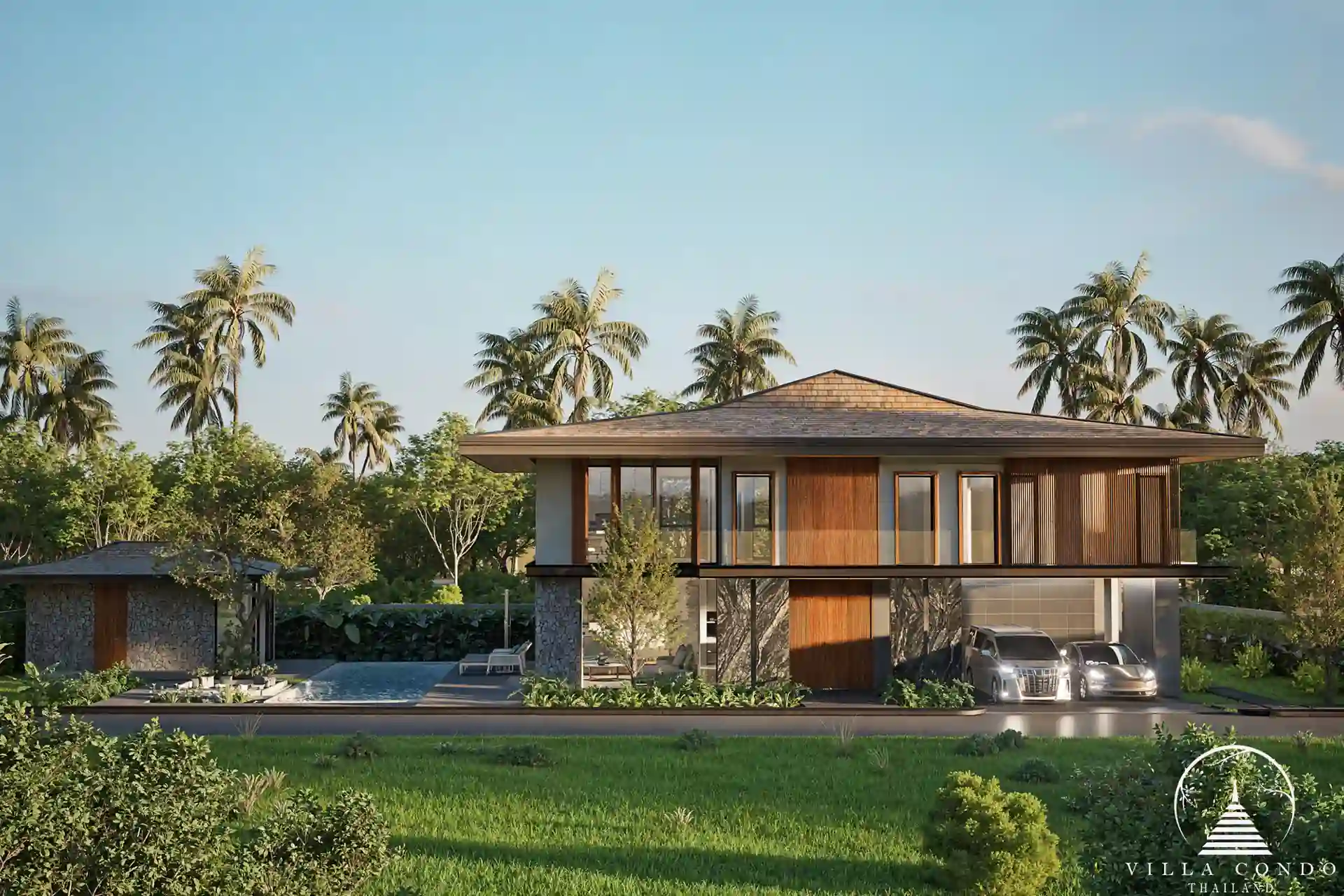 Beautiful outdoor living space at Aqua Plus Villa