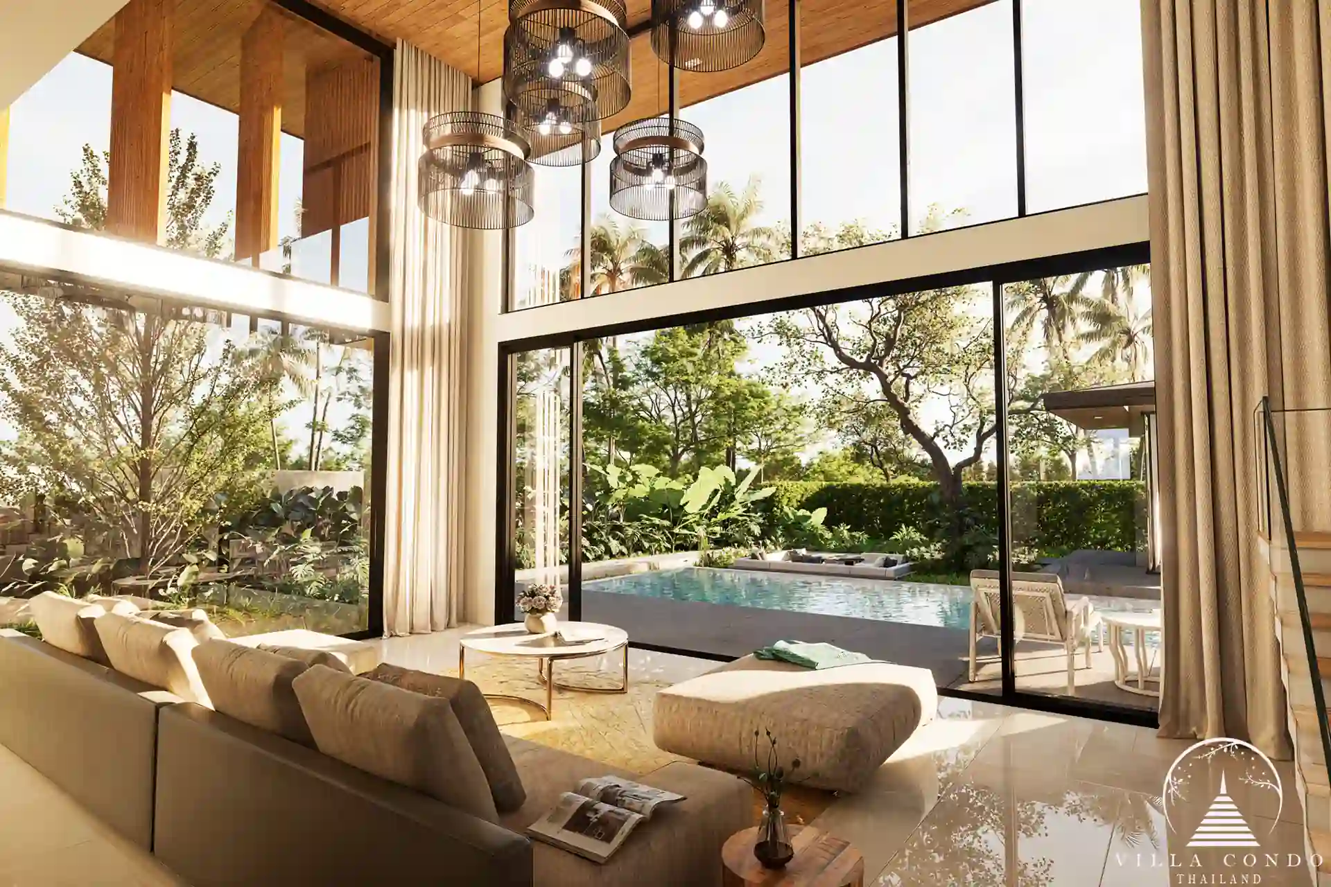 Luxurious interior spaces of Aqua Plus Villa
