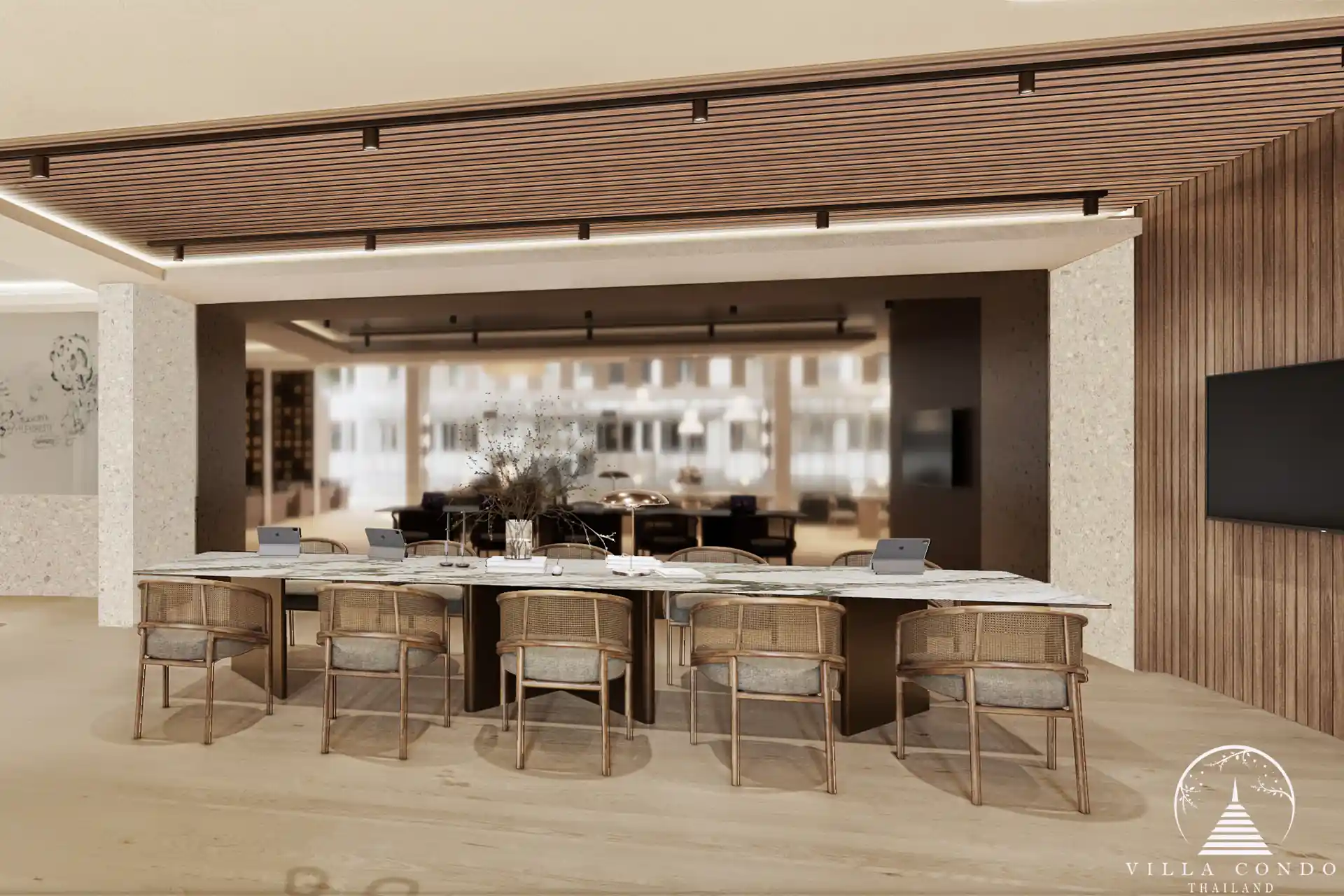 Arise Vibe Condo co-working space with collaborative desks in Thalang Phuket