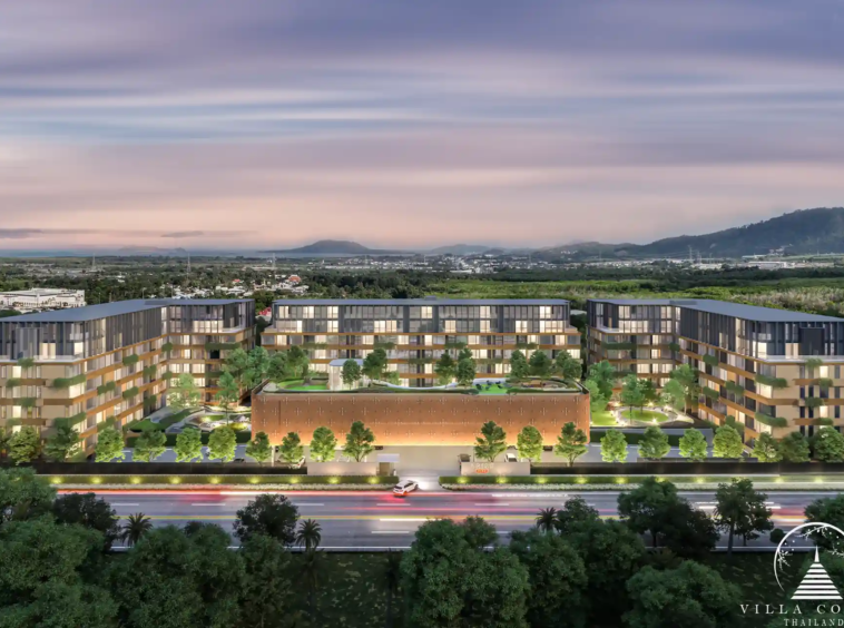 Arise Vibe condo exterior front view with modern design in Thalang Phuket
