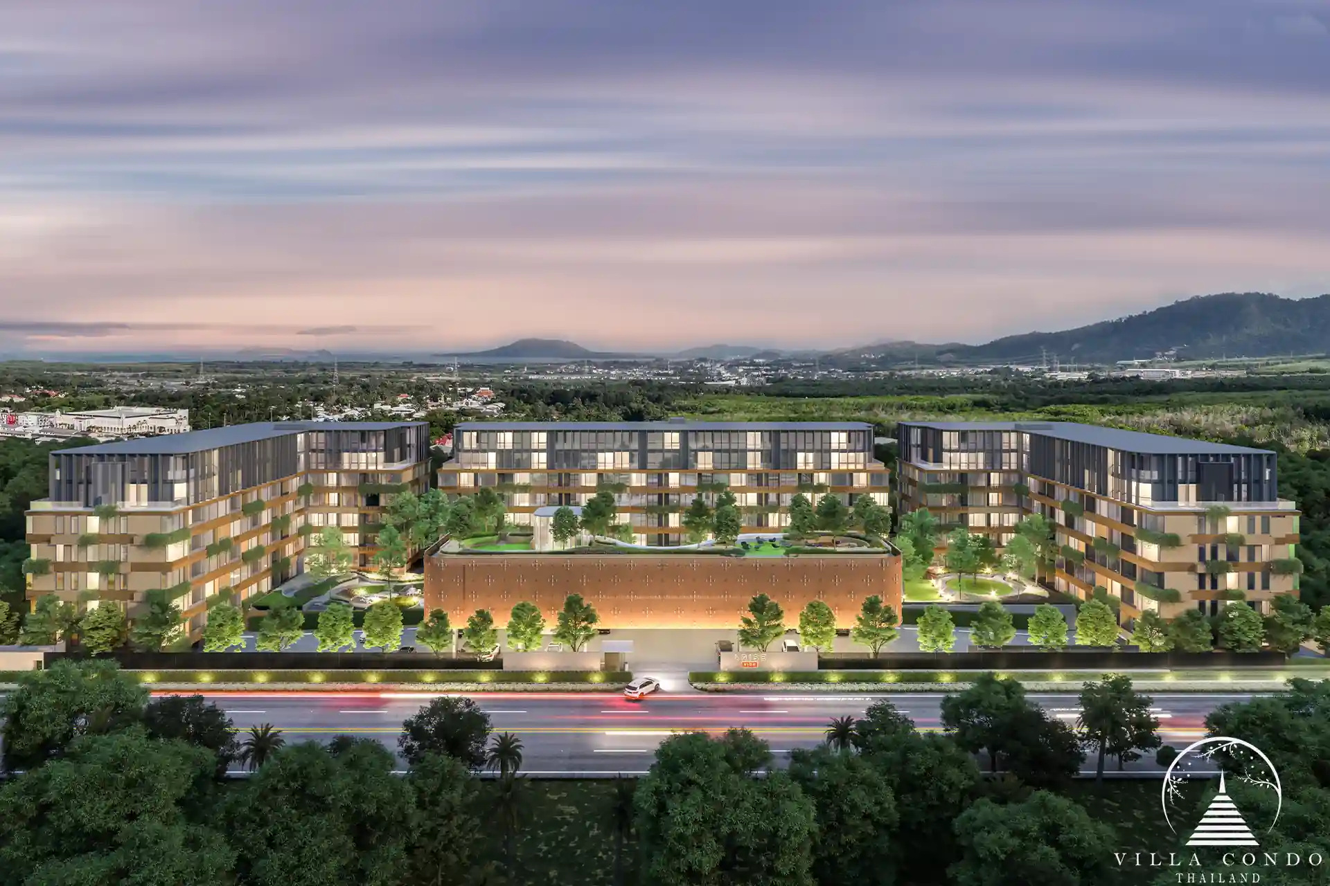 Arise Vibe condo exterior front view with modern design in Thalang Phuket