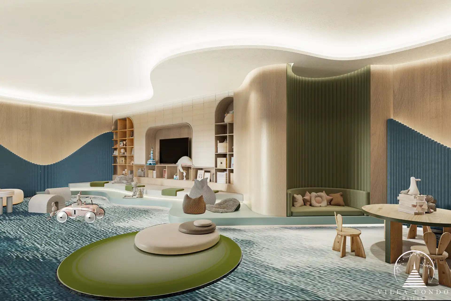 Arise Vibe Condo kids playroom with colorful design and toys in Thalang Phuket