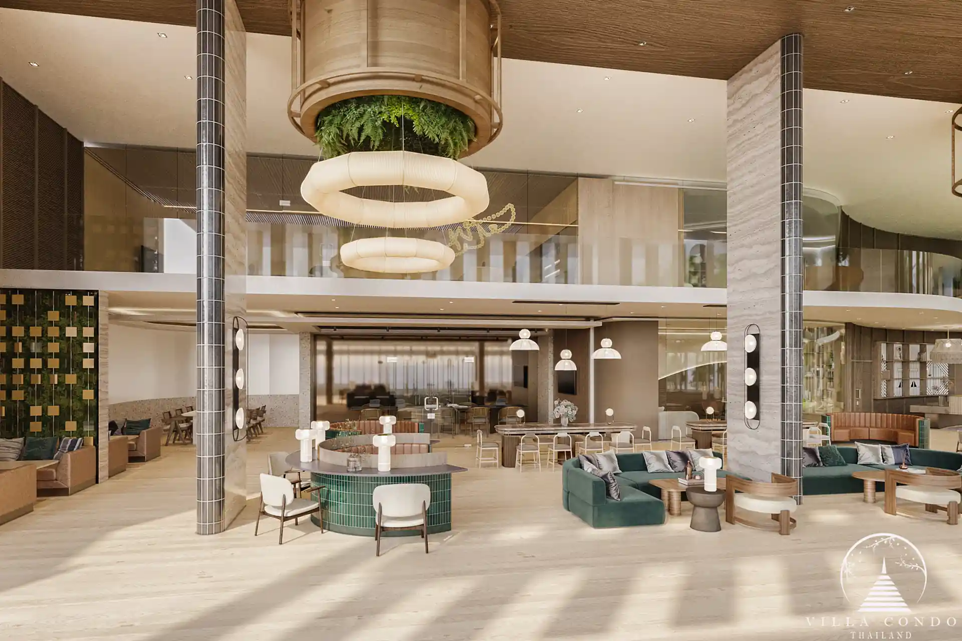 Arise Vibe Condo spacious lobby lounge with modern seating in Thalang Phuket