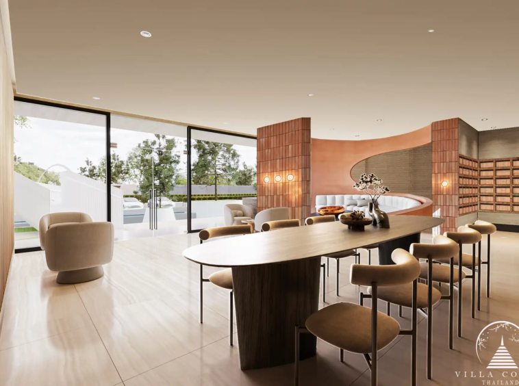 Arise Vibe Condo lounge seating area with modern furniture in Thalang Phuket