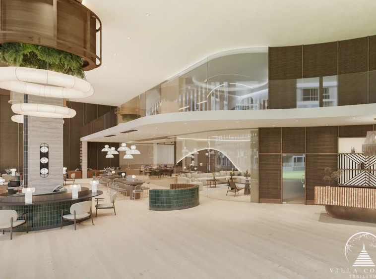 Arise Vibe Condo reception and lobby area with contemporary design in Thalang Phuket