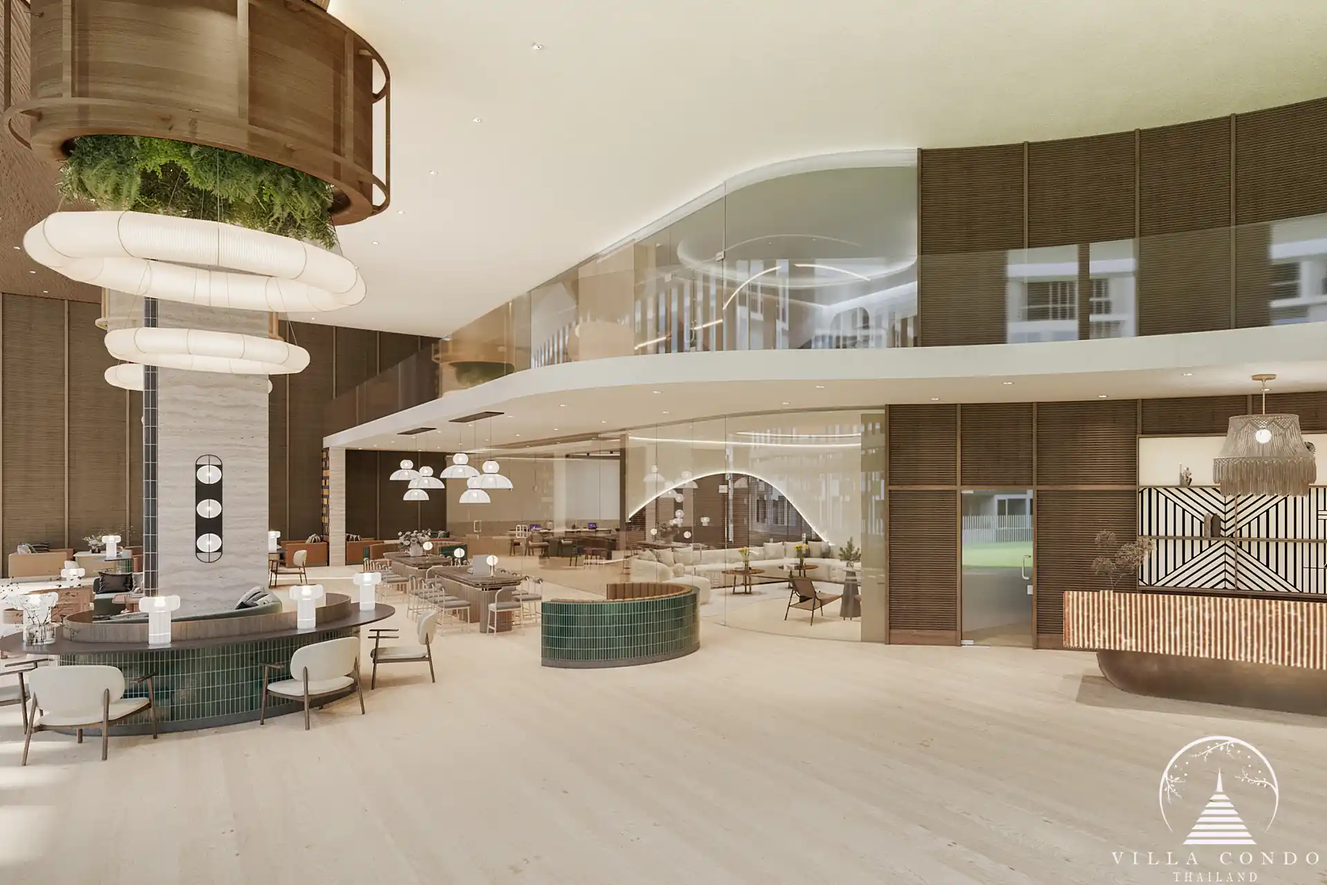 Arise Vibe Condo reception and lobby area with contemporary design in Thalang Phuket