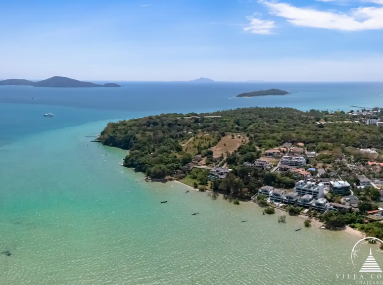 Babylon Sky Garden Phase 2 aerial view overlooking Rawai’s coastline.