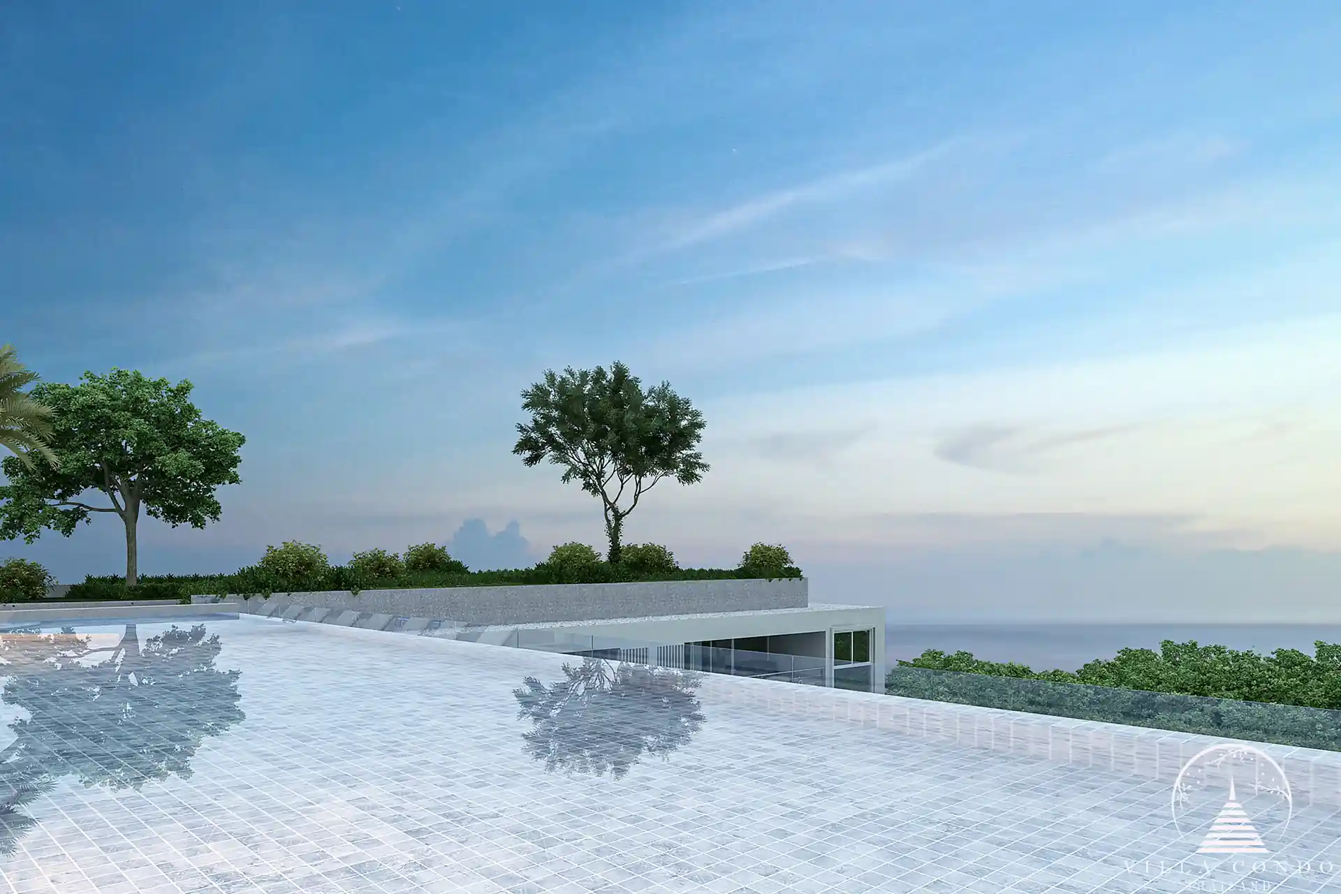 Babylon Sky Garden Phase 2 infinity pool with ocean view in Rawai