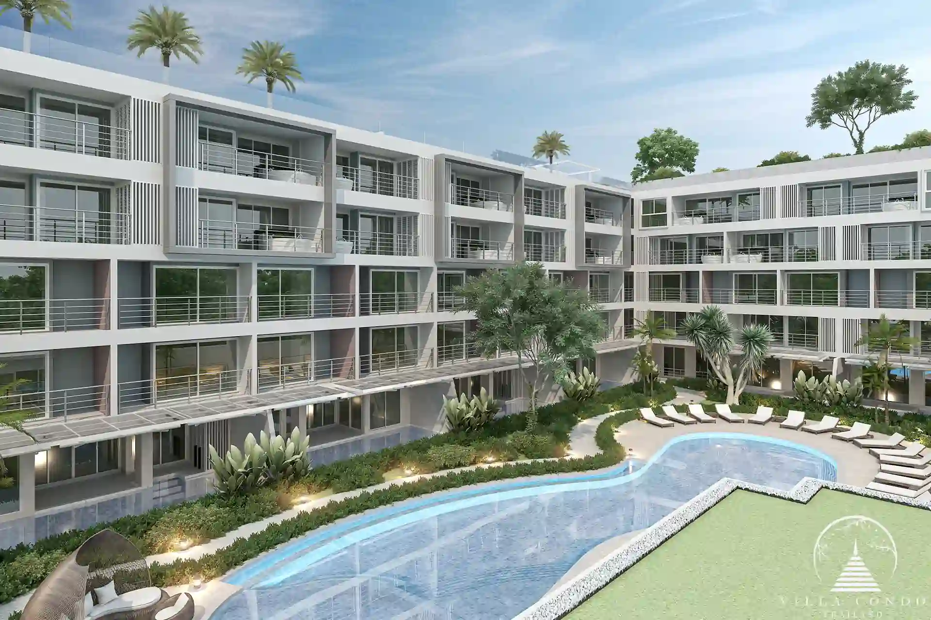 Babylon Sky Garden Phase 2 pool view condo in Rawai Phuket