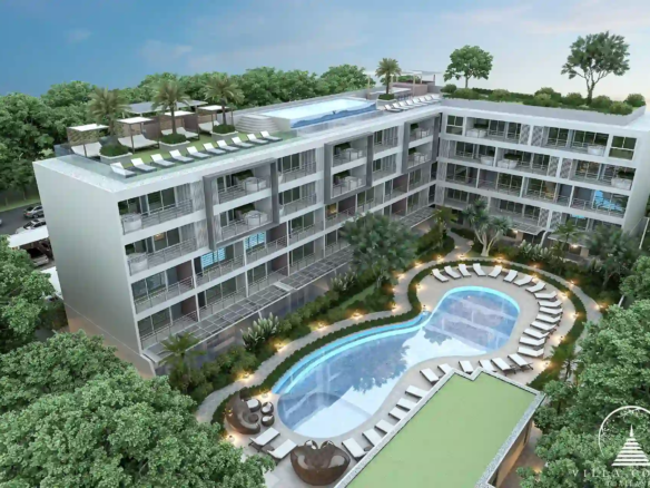 Babylon Sky Garden Phase 2 poolside exterior view in Rawai Phuket
