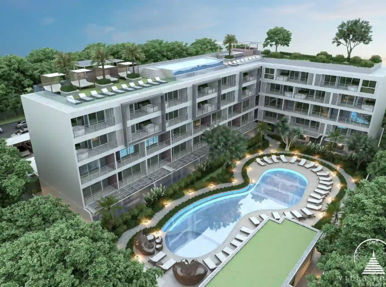 Babylon Sky Garden Phase 2 poolside exterior view in Rawai Phuket