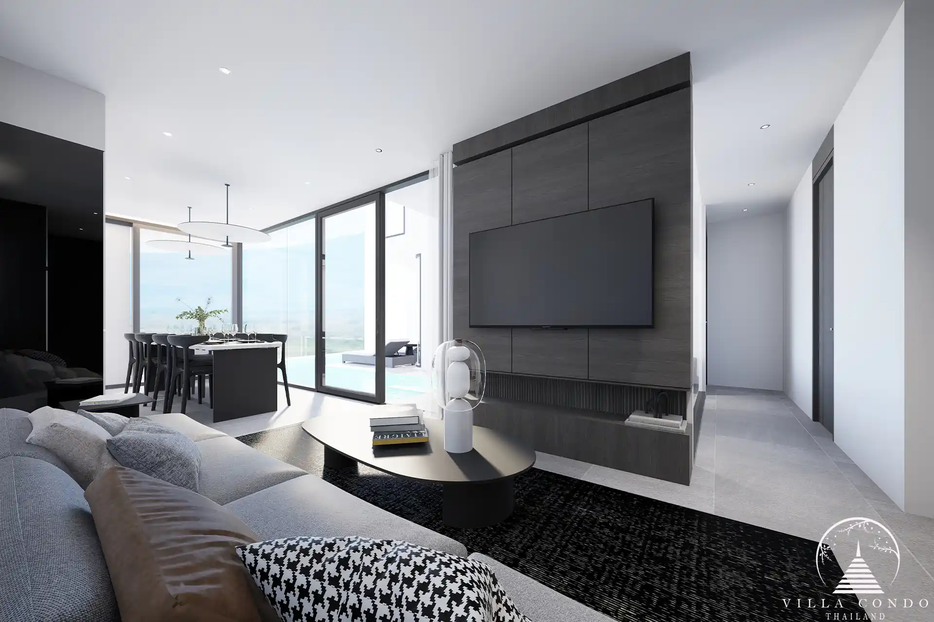 City De Phuket bright and airy living room in Phuket