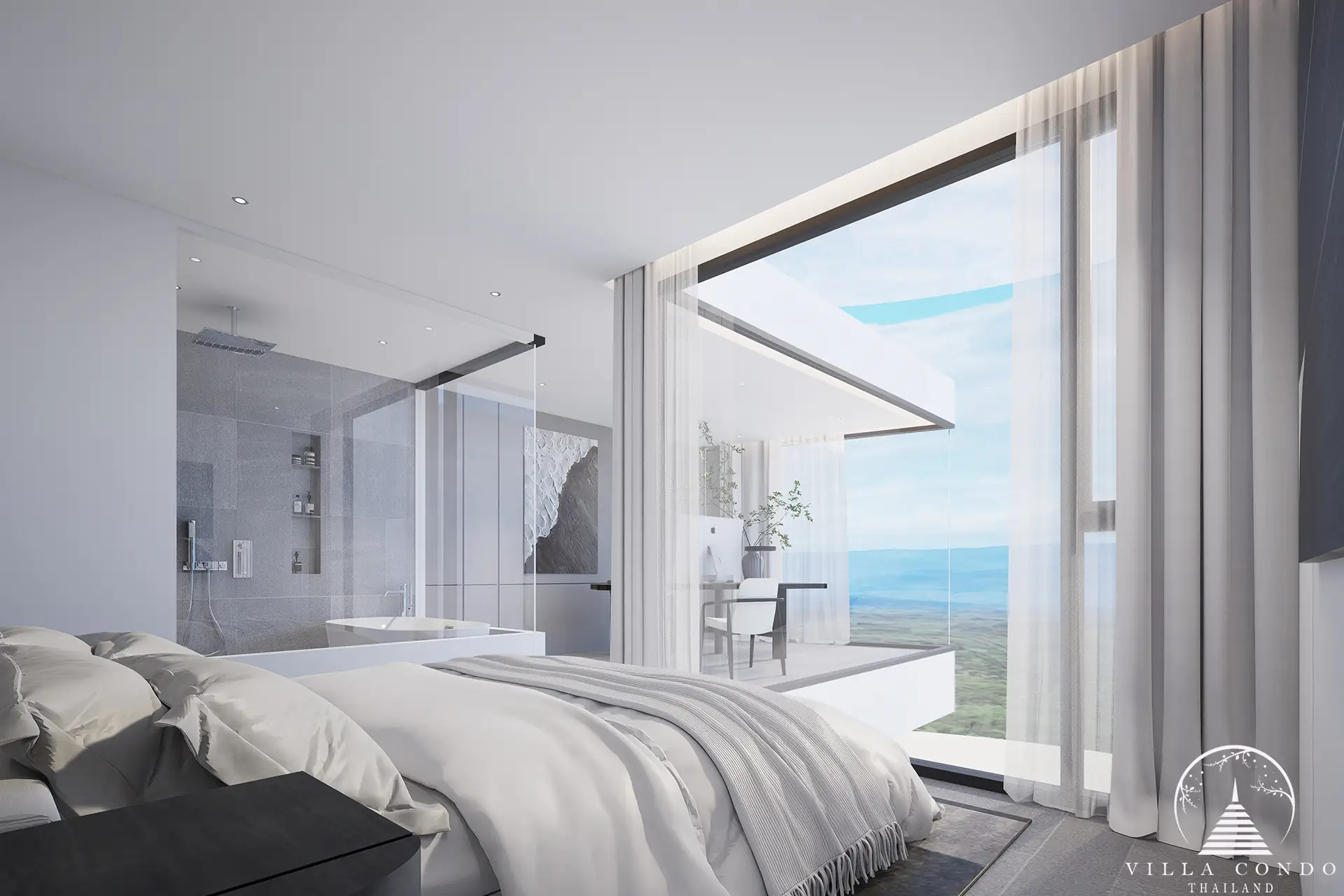 City De Phuket bedroom with large window and cozy decor