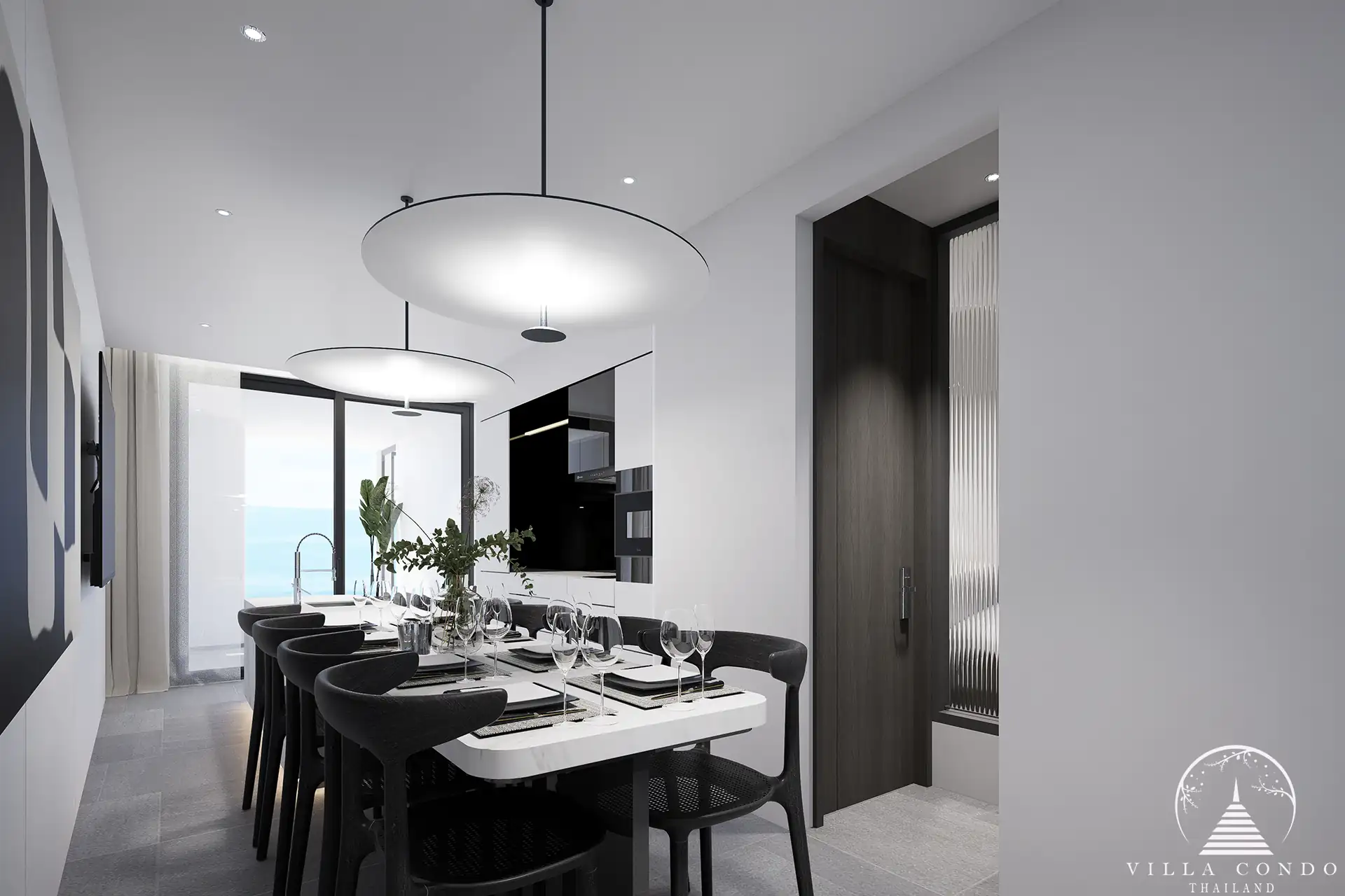 City De Phuket condominium dining area with modern design in Phuket