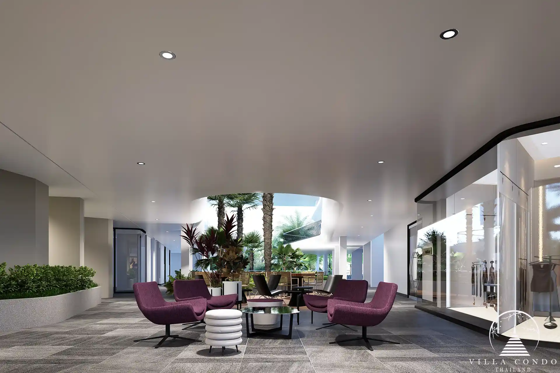 City De Phuket condo Kamala relaxing lounge area with seating