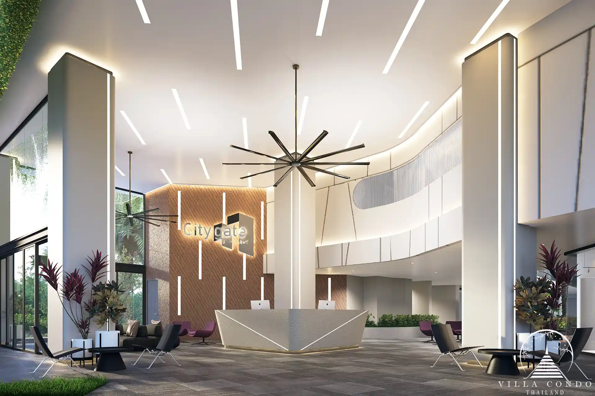 City De Phuket condo Kamala grand main lobby with modern design
