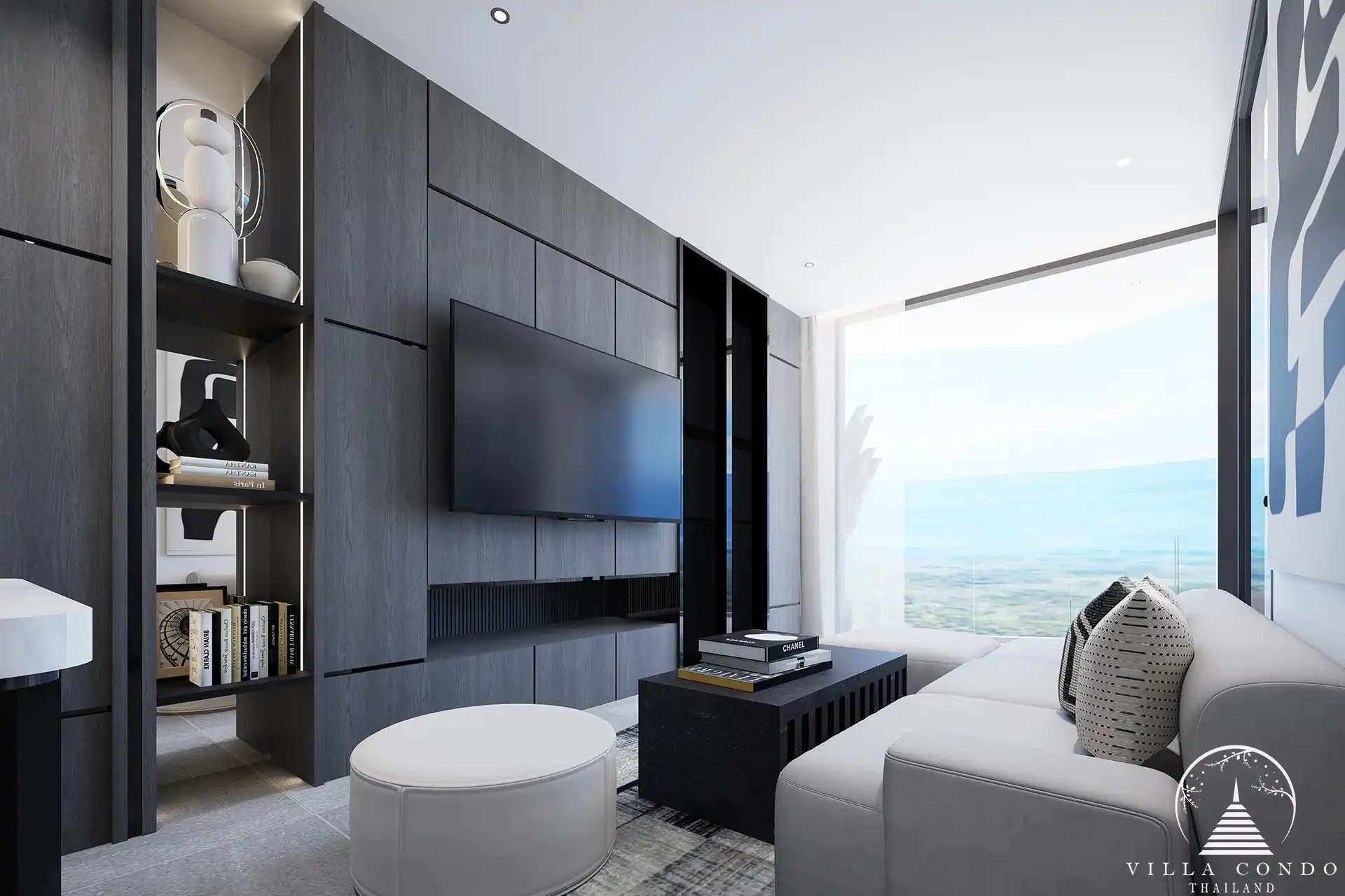 City De Phuket living room with modern furnishing in Phuket