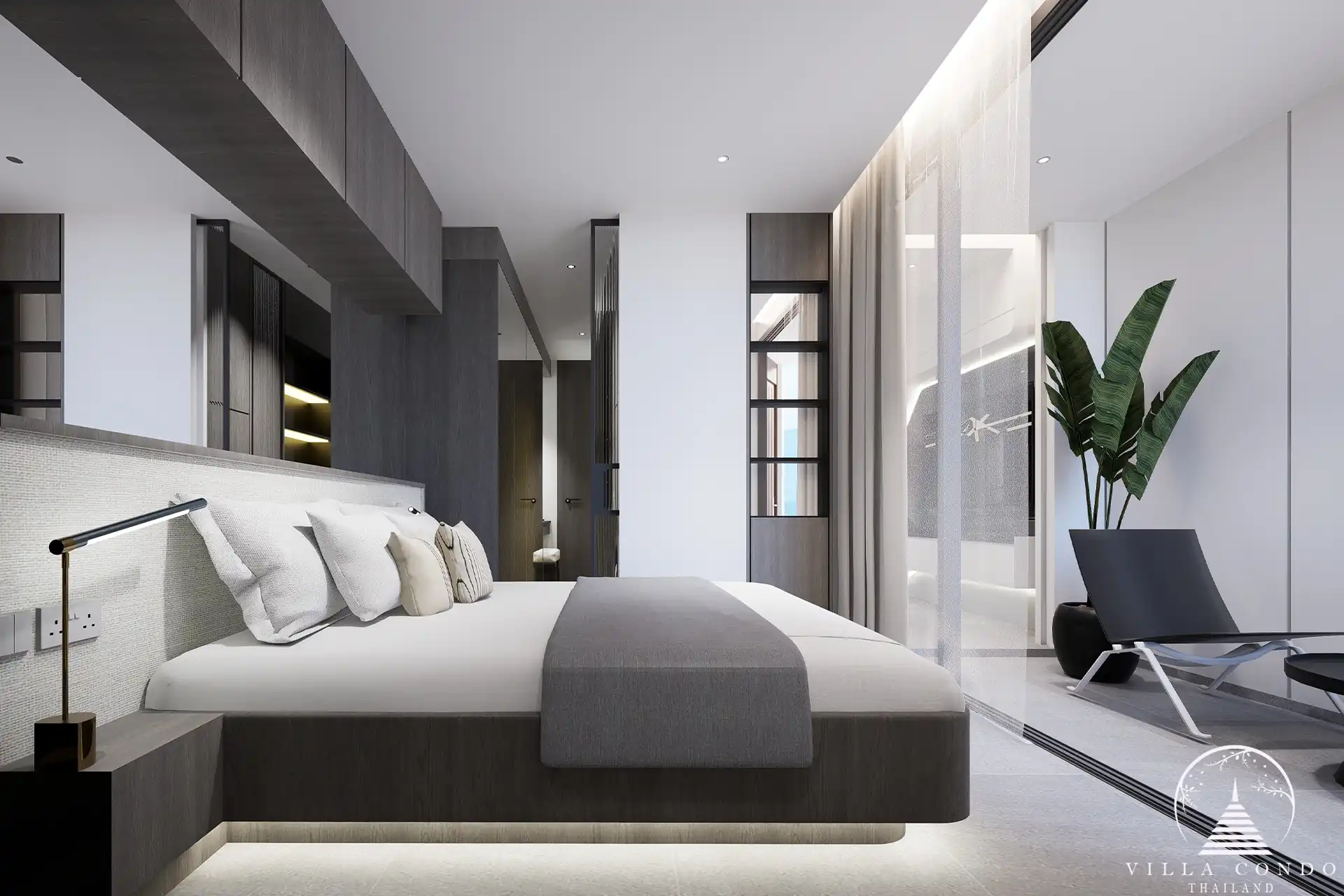City De Phuket modern bedroom interior with neutral tones
